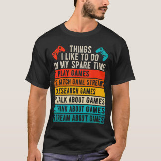 Camiseta Coisas que eu gosto de fazer no meu tempo livre Ga