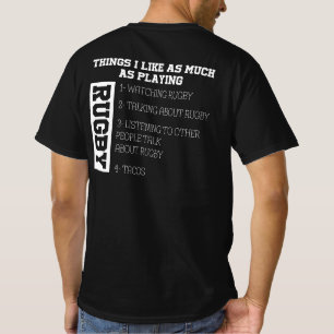 Camiseta Coisas Que Eu Gosto Tanto Como Jogar Rugby