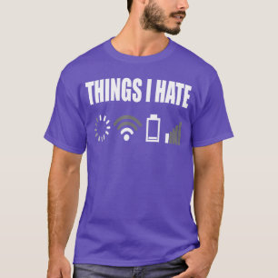 Camiseta Coisas que Eu Odeio Roupa de Programador Presente