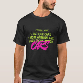 Camiseta Coisas que Eu Quero: Carros Antigos