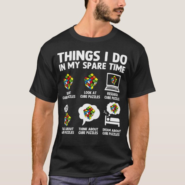 Camiseta Coisas Que Faço Em Meu Cubo De Velocidade De Quebr (Frente)