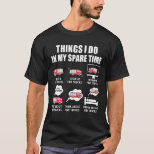 Camiseta Coisas que Faço no Meu Tempo Livre Caminhões de Bo