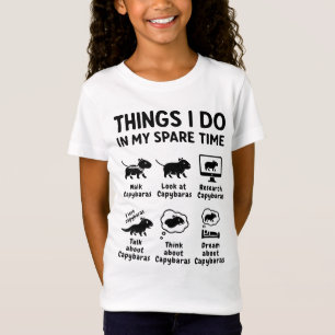 Camiseta Coisas que Faço no Meu Tempo Livre Capivara Pet En