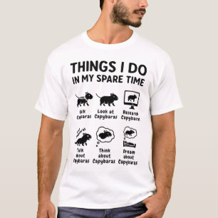 Camiseta Coisas que Faço no Meu Tempo Livre Capivara Pet En