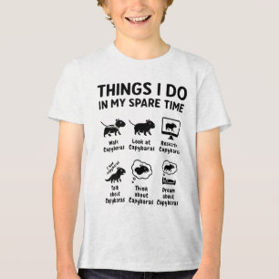Camiseta Coisas que faço no meu tempo livre Capivara Pet en