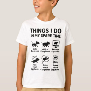 Camiseta Coisas que Faço no Meu Tempo Livre Capivara Pet En
