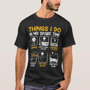 Camiseta Coisas que Faço no Meu Tempo Livre - Churrasco