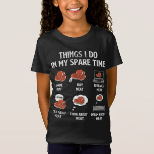 Camiseta Coisas Que Faço No Meu Tempo Livre Fumando Carne
