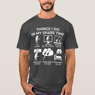 Camiseta Coisas Que Faço No Meu Tempo Livre - Guitarras