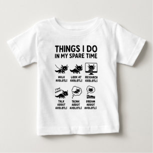 Camiseta Coisas que Faço no Meu Tempo Livre Hobby Axolotl