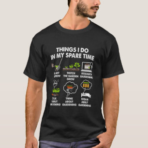 Camiseta Coisas que faço no meu tempo livre Jardineiro Aman