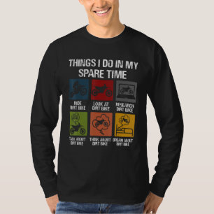Camiseta Coisas que faço no meu tempo livre Motocross Cicl