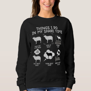 Camiseta Coisas que faço no meu tempo livre Ovelhas ovelhas