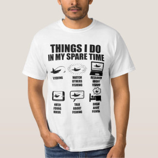 Camiseta Coisas que faço no meu tempo livre para pescar