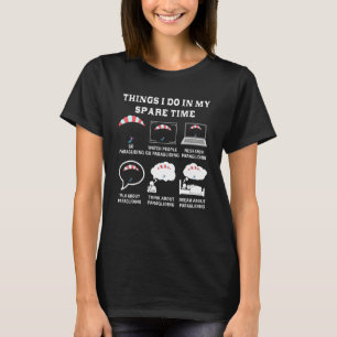 Camiseta Coisas que faço no meu tempo livre Parapente Voar