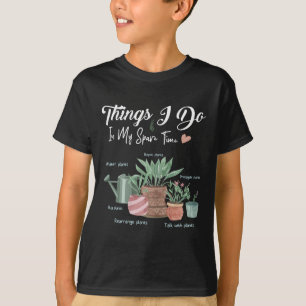 Camiseta Coisas que Faço no Meu Tempo Livre Plantar Humorís