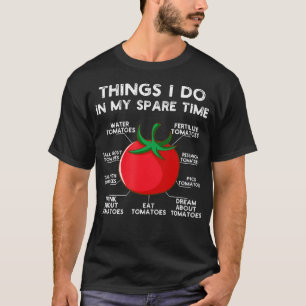 Camiseta Coisas que Faço no Meu Tempo Livre Tomates Legume