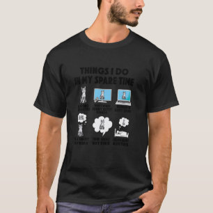 Camiseta coisas que gatos fazem no tempo livre gatos gatinh