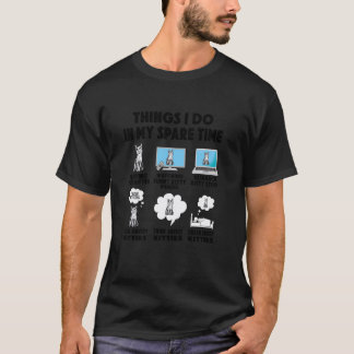 Camiseta coisas que gatos fazem no tempo livre gatos gatinh