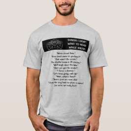 Camiseta Coisas que não quero ouvir enquanto caminho engraç
