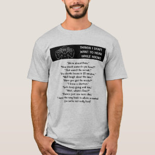 Camiseta Coisas que não quero ouvir enquanto caminho engraç