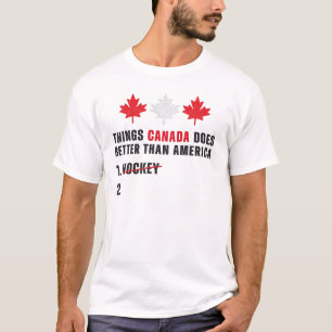 Camiseta Coisas que o Canadá Faz Melhor que a América 1 Hóq