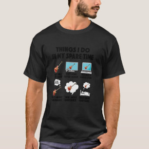 Camiseta coisas que o guitarrista faz no tempo livre guitar