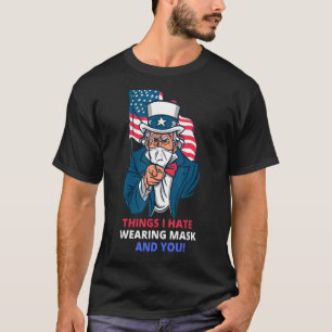 Camiseta Coisas Que Odeio Vestir Máscara E Você