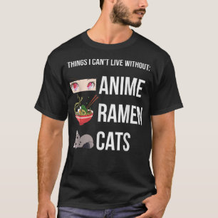 Camiseta Coisas sem as quais não posso viver, Engraçada Gat