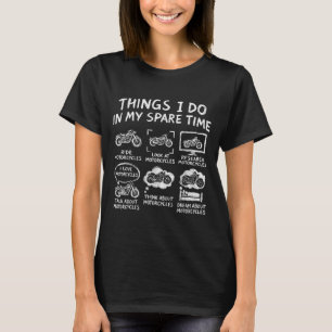 Camiseta Coisas Tempo Livre Motociclista Motocicle