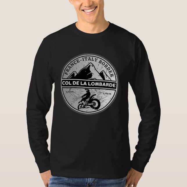 Camiseta Col de la Lombarde french Alpes motobike presentes (Frente)