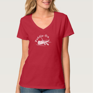 Camiseta Cola em Design - Pescoço V básico feminino