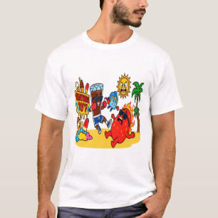Camiseta Cola Gelada Boxeando vs Onda de Calor de Verão Art