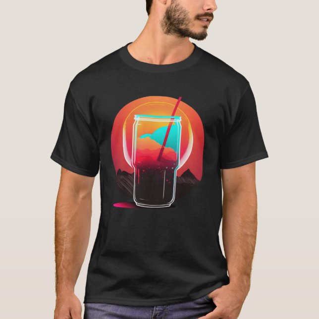 Camiseta Cola Synthwave 80s Retrowave Aesthetic  1 (Frente)