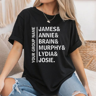 Camiseta Colaborador de Lista de Nomes Personalizados Nome 