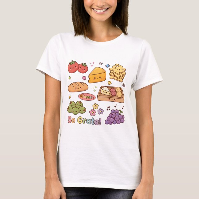 Camiseta Colagem Amante de Queijo  (Frente)