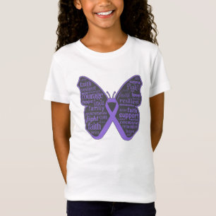 Camiseta Colagem da borboleta do linfoma de Hodgkins das