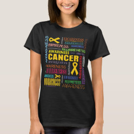 Camiseta Colagem da consciência do cancer da infância