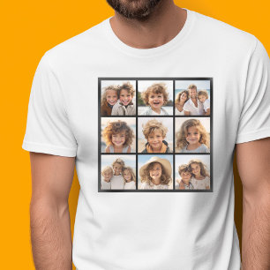 Camiseta Colagem da foto de Instagram com as 9 fotos