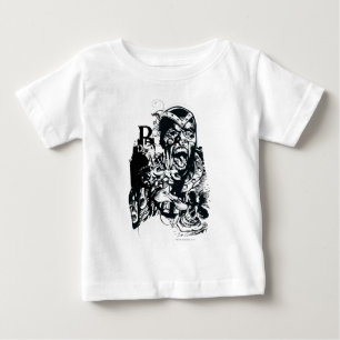 Camiseta Colagem da mão preta e do crânio