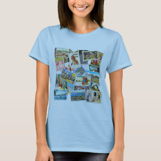 Camiseta Colagem da placa Postada Vintage