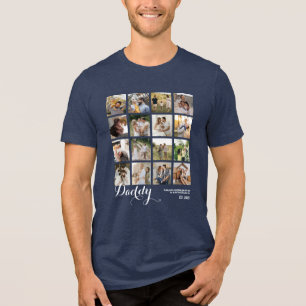 Camiseta Colagem de 16 Fotos Presente para o Papai