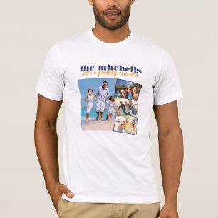 Camiseta Colagem de 4 Fotos Personalizada Reunião de Famíli