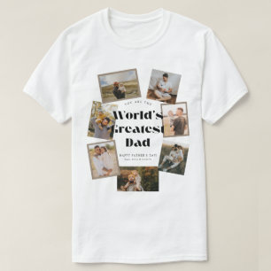 Camiseta Colagem de 7 Fotos do Melhor Pai do Mundo