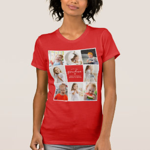 Camiseta Colagem de 8 Fotos Moderna e Elegante para Avó