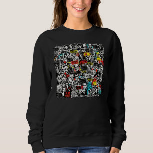 Camiseta Colagem de Adesivos de Cinema Clássico Retro - Fi