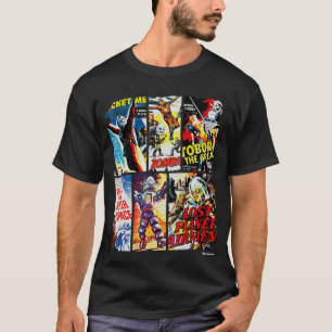 Camiseta Colagem de Cartaz de Filme de Terror de Ficção Cie