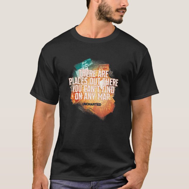 Camiseta Colagem de Citações de Uncharted (Frente)
