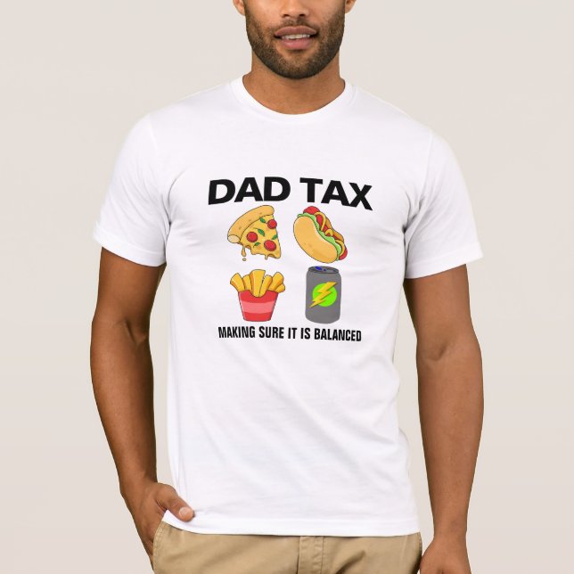 Camiseta Colagem de Comida de Lixo com Dieta Equilibrada |  (Frente)