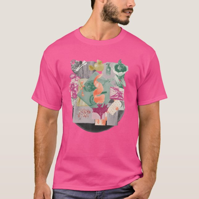 Camiseta Colagem de comida vibrante garota (Frente)
